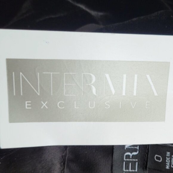 Revolve INTERMIX black velvet blouson sleeve romper by size 0 NWT black tie - Picture 12 of 14